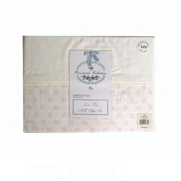 Belmondo 225TC Lara Rose Sheet Set Double