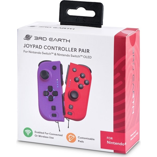 3rd Earth Joypad Wireless Controller Pair For Nintendo Switch Scarlet & Violet