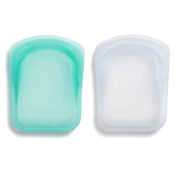 Stasher Pocket Set of 2 - Clear & Aqua