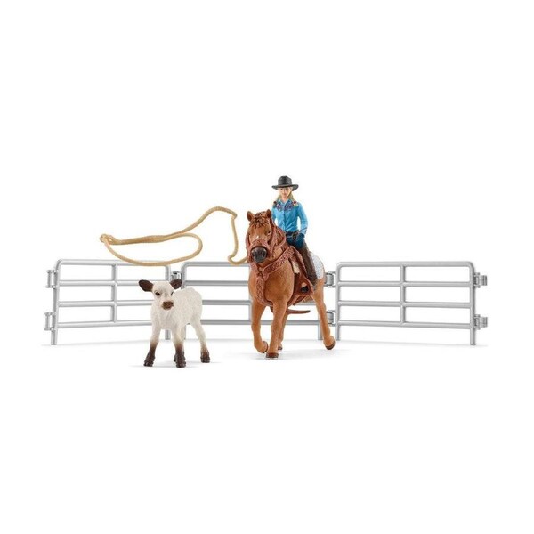 Schleich Cowgirl Team Roping Fun