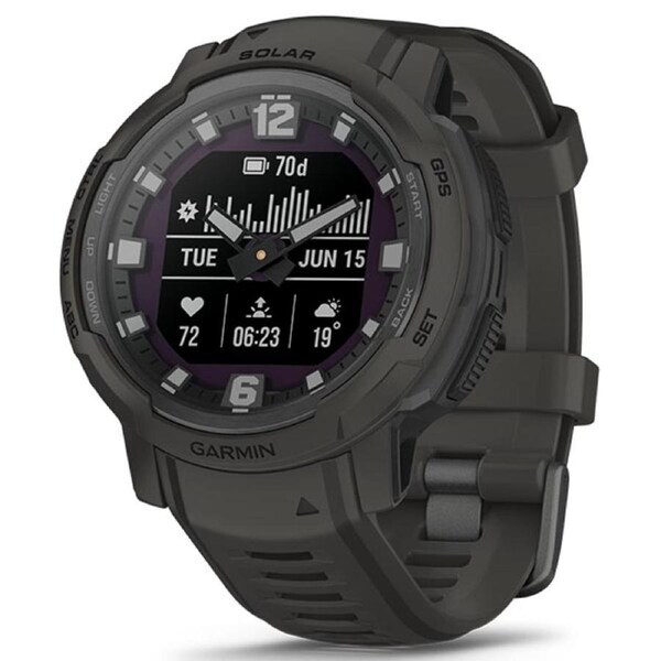 Garmin Instinct Crossover Solar GPS Smart Watch - Graphite