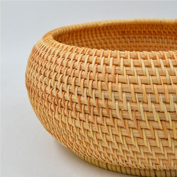 Kelly Storage Basket with Lid Rattan