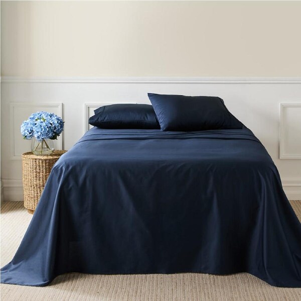 MyHouse Ashton Sheet Set Dress 230X260cm Blue - Dress Blue - Double