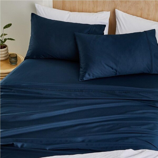 MyHouse Ashton Fitted Sheet Dress Blue - Dress Blue - King Single