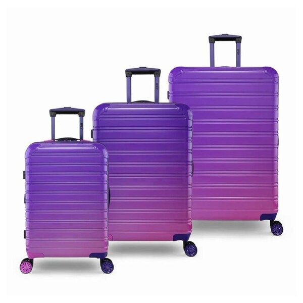 3pc iFly 20/24/28" Hard Case Trolley Suitcase Luggage Bag Midnight Berry