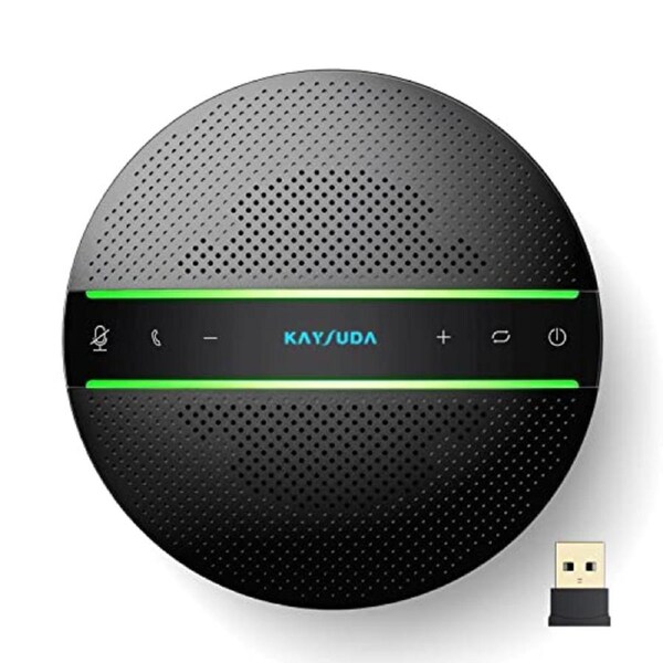 Kaysuda Bluetooth Conference Speakerphone Wireless Microphone and Speaker for Mobile Phone and Computer, USB Office Speakerphone for Skype, Zoom