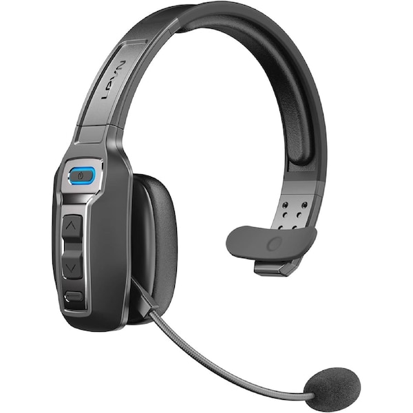 LEVN Bluetooth Headset with Microphone, Trucker Bluetooth Headset with AI Noise Cancelling & Mute Button, Wireless On-Ear Headphones 60 Hrs Working Time, for Trucker Home Office Remote Work Zoom
