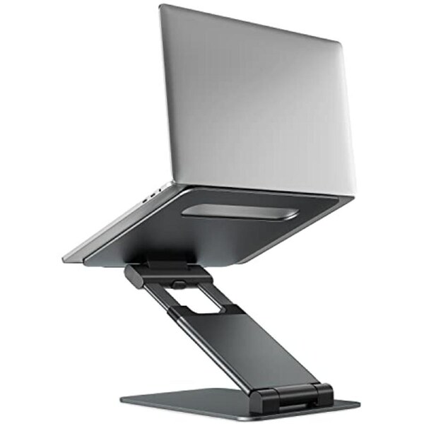 Nulaxy Laptop Stand for Desk, Ergonomic Sit to Stand Laptop Holder Convertor, Adjustable Height from 1.18" to 21", Supports up to 22lbs, Compatible with MacBook, All Laptops Computer Tablets 10-17"