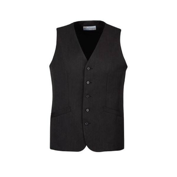 Mens Bamboo Blend Longline Vest Waistcoat w/ Stretch Business Forrnal Dress Navy / 107