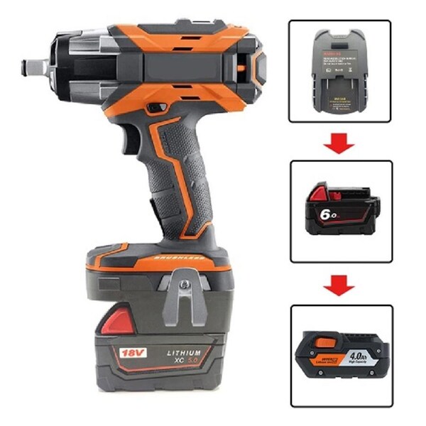 AEG / Rigid 18V Battery Adapter to Milwaukee M18 18V Li-Ion Battery