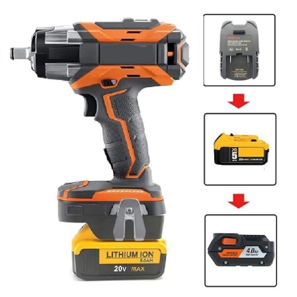 AEG / Rigid 18V Battery Adapter to Dewalt 18V / 20V Li-Ion Battery
