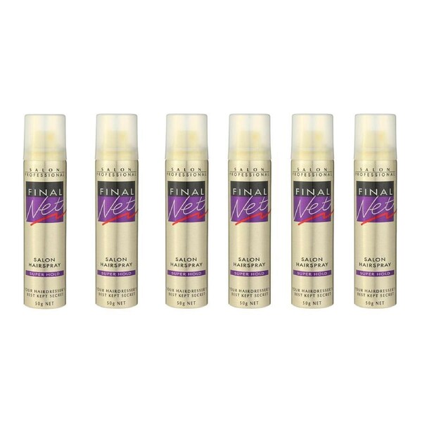6 x Final Net Hairspray Super Hold 50g Hair Styling
