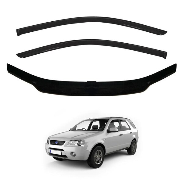 Luxury Weather Shields + Bonnet Protector for Ford Territory 2004-2011
