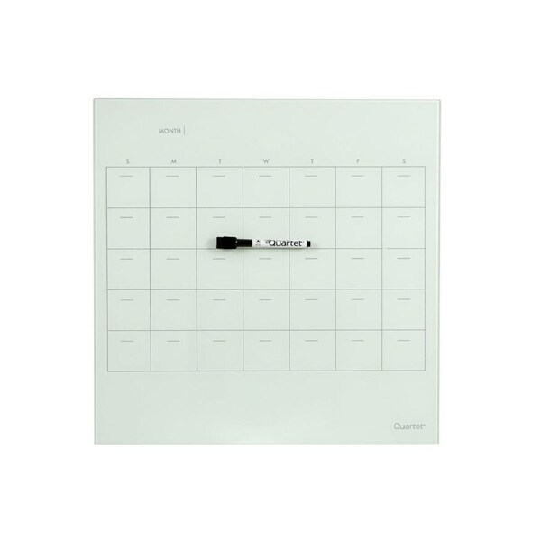 Quartet Frameless 45cm Dry-Erase Desktop Tempered Glass Planner Board Organiser