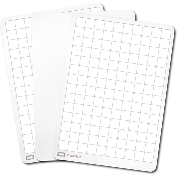 30PK Quartet Flex Double-Sided Board A4 Grid/Plain Frameless Gloss Whiteboard
