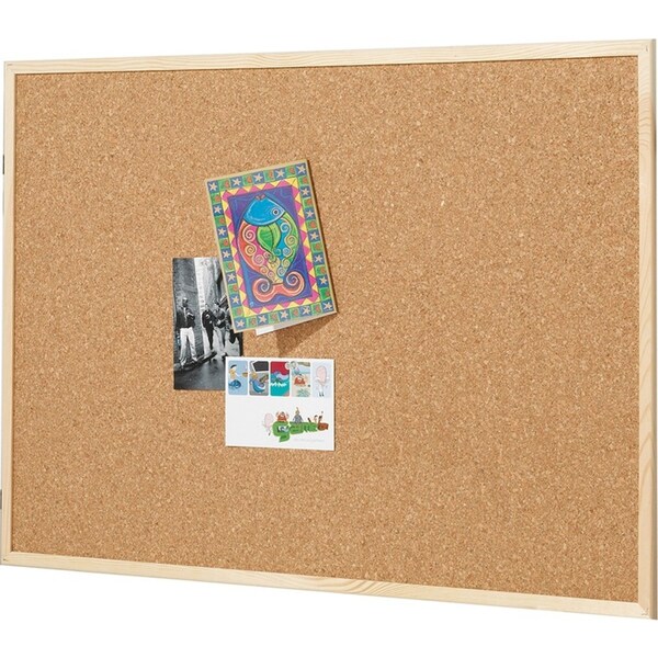Quartet 90x60cm Corkboard Office/School Wall Pin Posting Board w/ Pine Frame