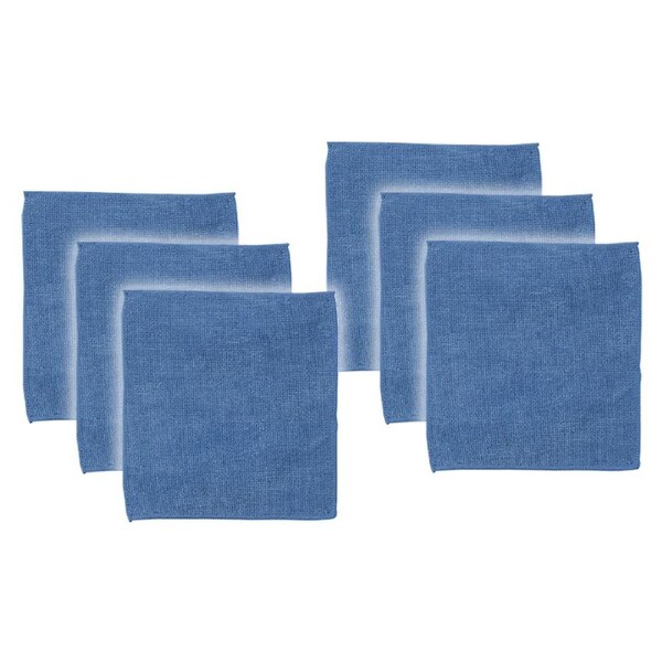 6x Quartet 17cm Microfibre Cleaning Cloth Absorbent f/ Dry-Erase Whiteboard Blue