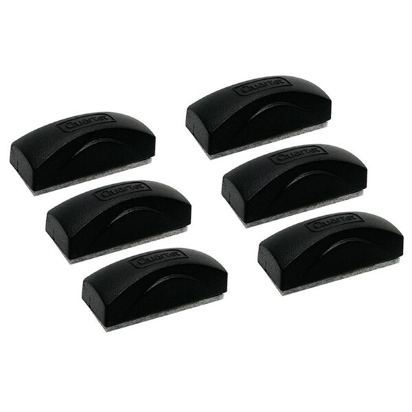 6x Quartet Slim Mini Magnetic Quick Eraser Cleaner f/ Small Dry-Erase Boards BLK
