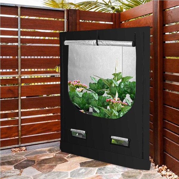Traderight Grow Tent Indoor System Hydroponics Room 600D Oxford Plant Aluminium 100x142x180