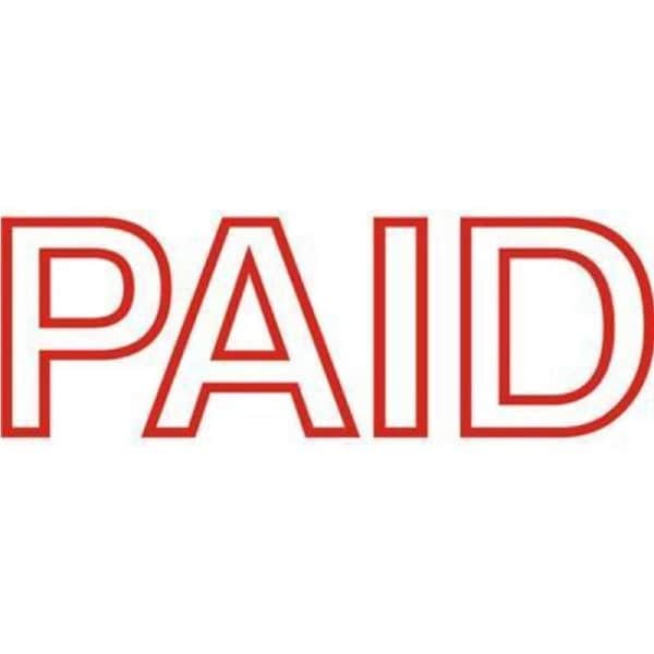 Deskmate Pre-Inked Stamp Paid Red