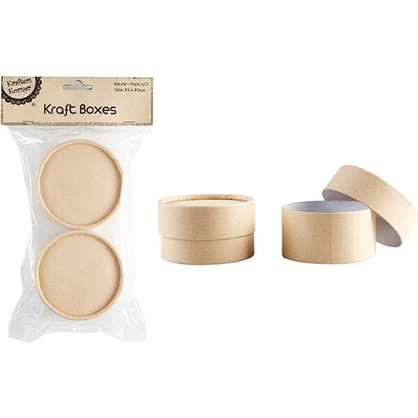 10 x Round Paper Boxes Brown Colour Party Jewellry Gift Packaging Box DIY Craft