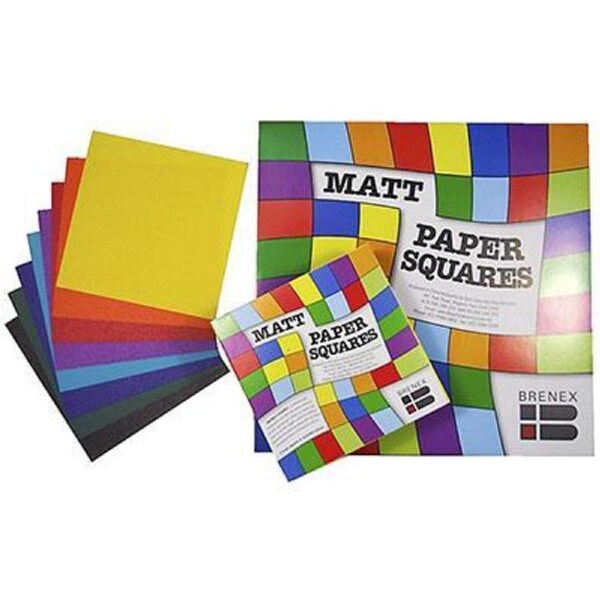 Brenex Matt Square Paper Single Sided 254x254mm Assorted Pack 360