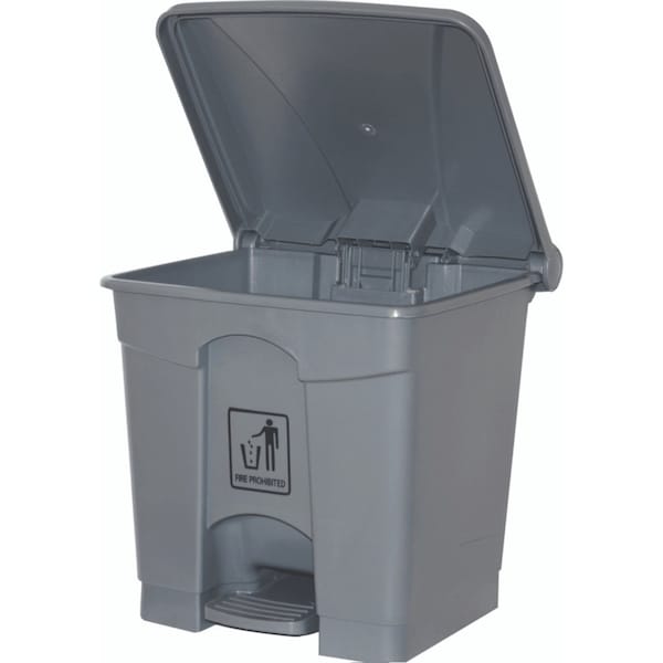 Cleanlink Rubbish Bin With Pedal Lid 45L Litre Grey