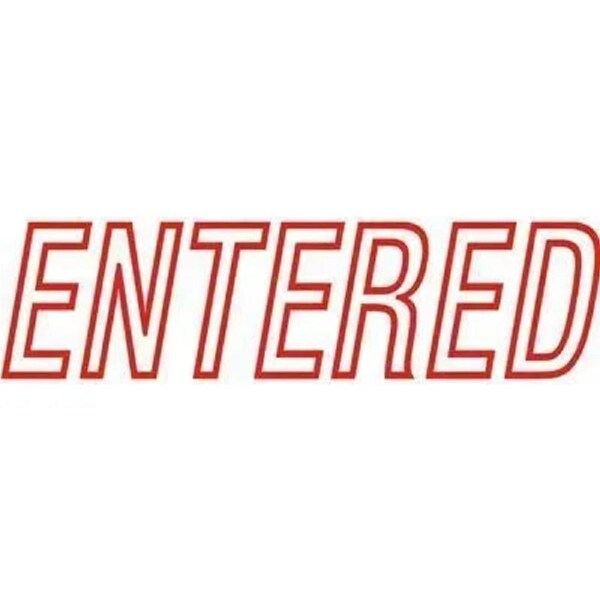 Deskmate Pre-Inked Stamp Entered Red