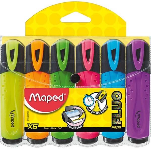 Maped X6 Fluo Peps Highlighter Wallet 6