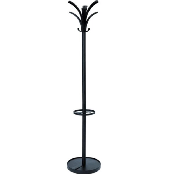 Alba Brio Coat Rack 1750x350x350mm Jackets Hats Caps Umbrellas Black