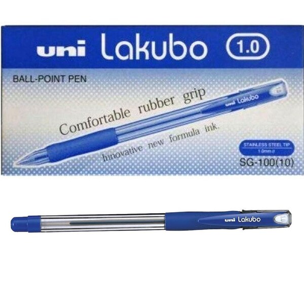 Uni-Ball Lakubo SG-100 Ballpoint Pen Medium 1.0mm Blue Box 12