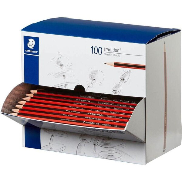 Staedtler 110 Tradition Graphite Pencils Hb Dispenser Box 100