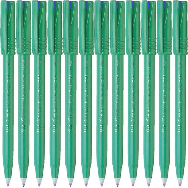 Pentel R56 Ball Pens 0.6mm Extra Fine Blue Box 12