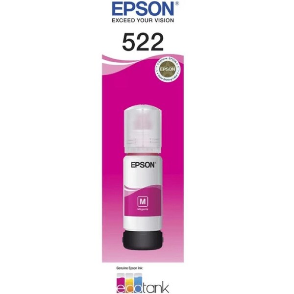 Epson 522 Magenta Ink Bottle Cartridge Refill EcoTank Genuine Original