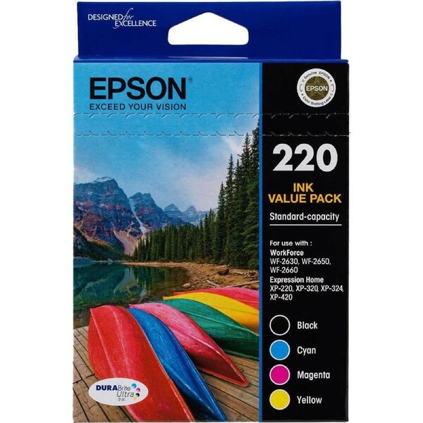 Epson No.220 Ink Cartridge Value Pack Cyan/Magenta/Yellow/Black