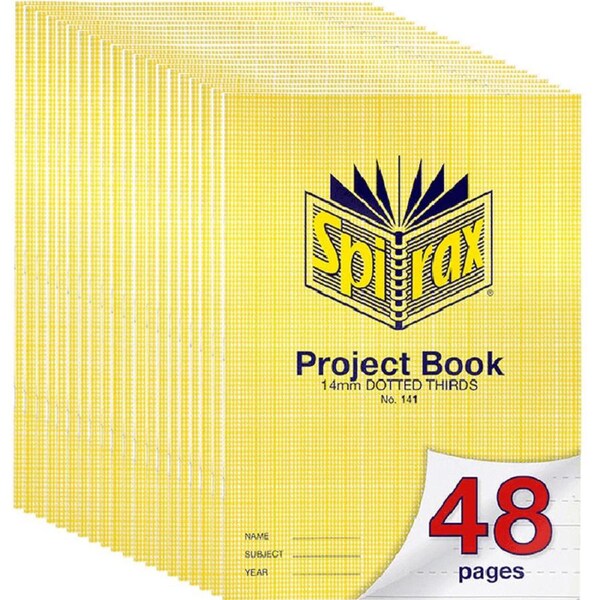 Spirax 141 Project Book A4 14mm Dotted Thirds 48 Page 20 Pack