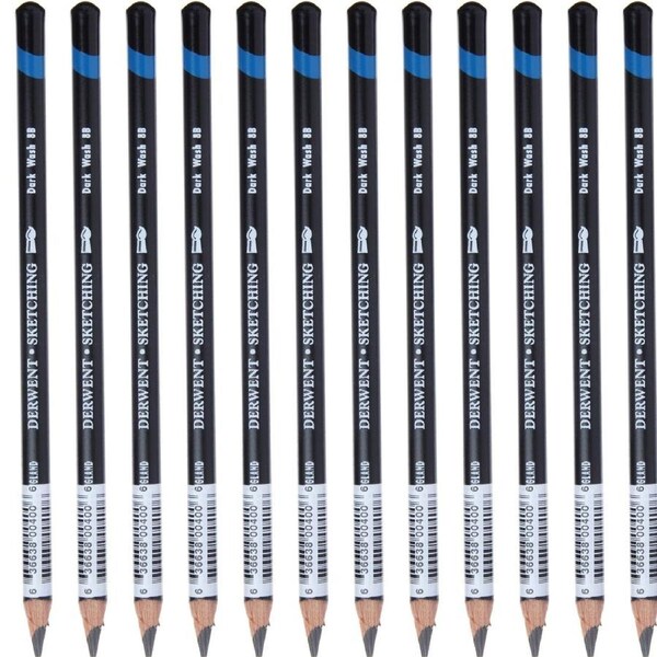 Derwent Watersoluble Sketching Pencil 8B (12 Pack)