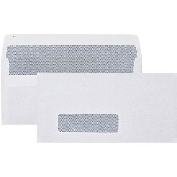 Cumberland DL Envelopes Window Secretive Self Seal 80GSM 110x220mm Box 500