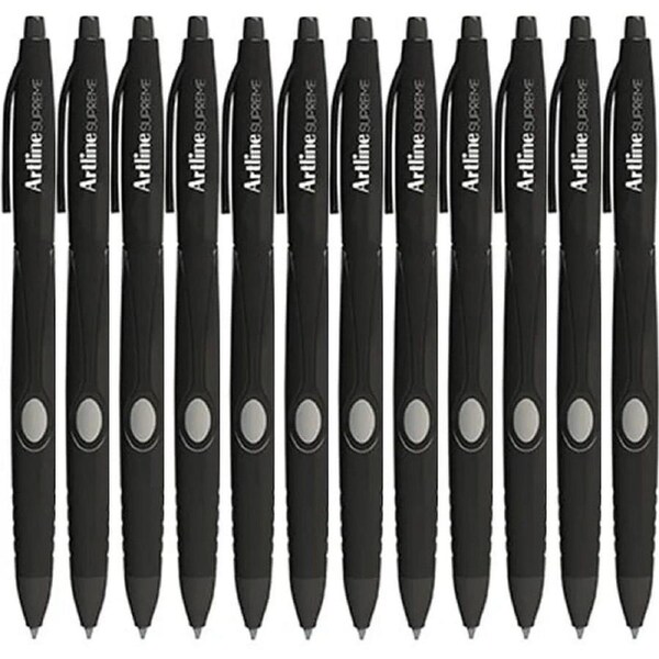Artline Supreme Retractable Ballpoint Pen 1.0mm Black Box 12
