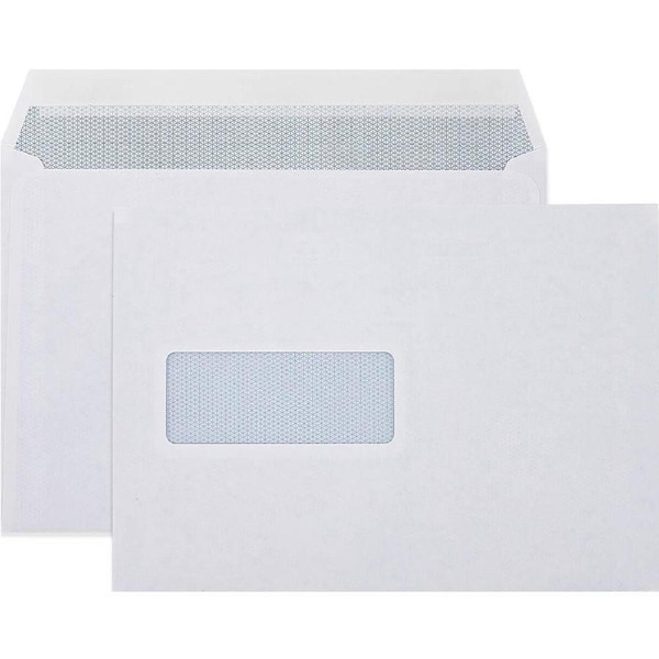 Cumberland C5 Laser Envelopes Secretive Window Pocket Strip Seal 90GSM 162x229mm White Box 500