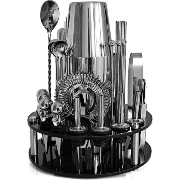 Ozoffer 30Pcs Cocktail Shaker Set Mixer Martini Spirits Maker Bar Strainer Bartender Kit