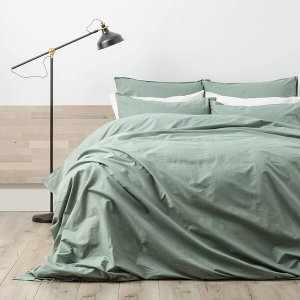 Renee Taylor Helena Super King Bed Stone Washed Quilt Cover/Pillowcases Cactus