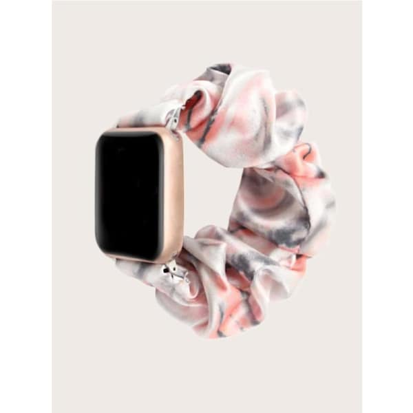 1 Only Tie Dye Scrunchie Design Watchband Compatible With Apple Watch Size 38/40