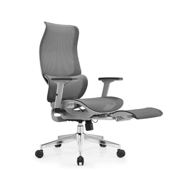 MIUZ Gaming Office Chair Mesh Office Chairs Executive Footrest Computer Seat - Grey