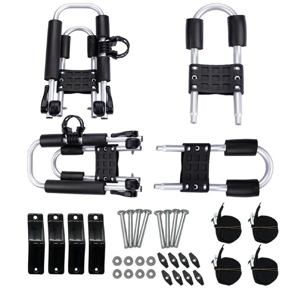 Universal Folding Bilateral Roof Kayak Racks - J Bar