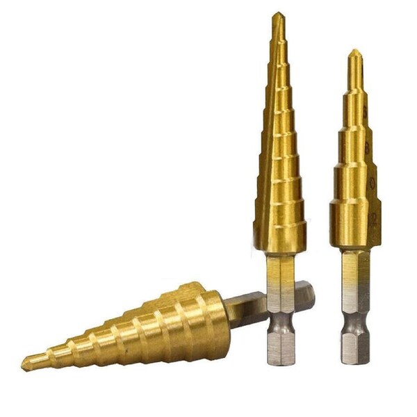 Titanium Steel Drill Bit Hole Cutter 3 to 20mm - 3pcs