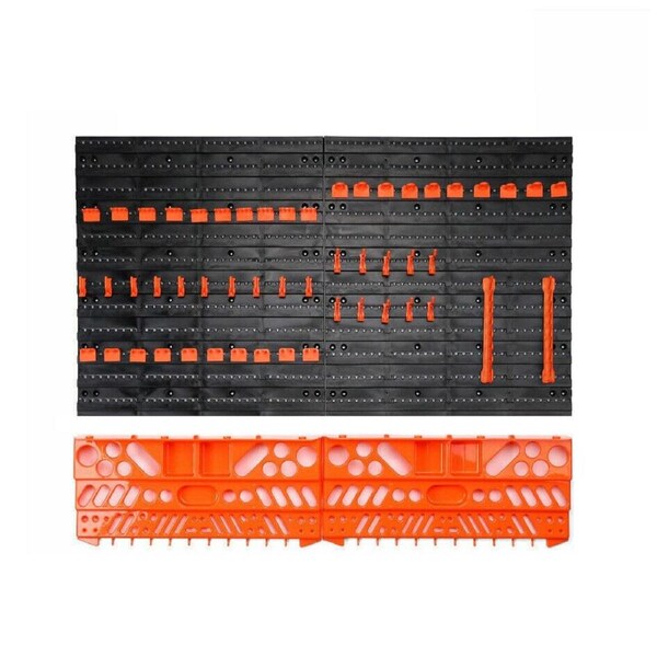 Wall Mounted Storage Tool Rack For Wrench Spanner Scewdriver - 52pcs