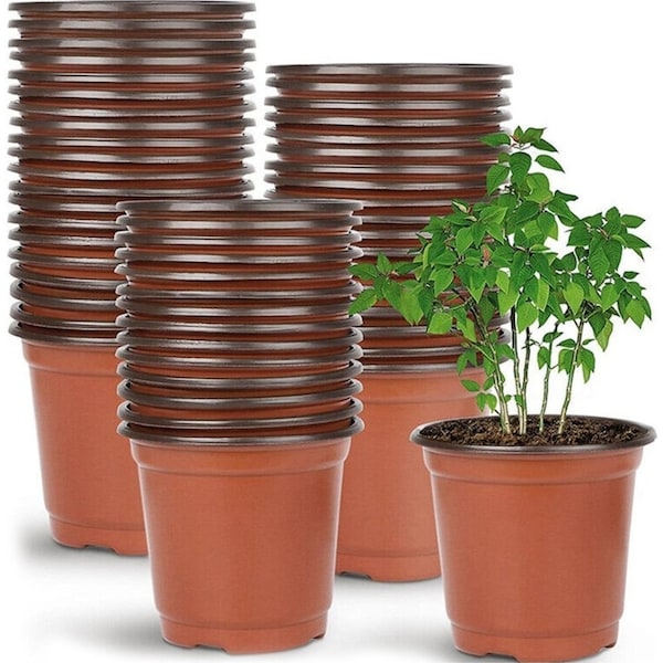 Plastic Plant Flower Pot Growing Container - 100x