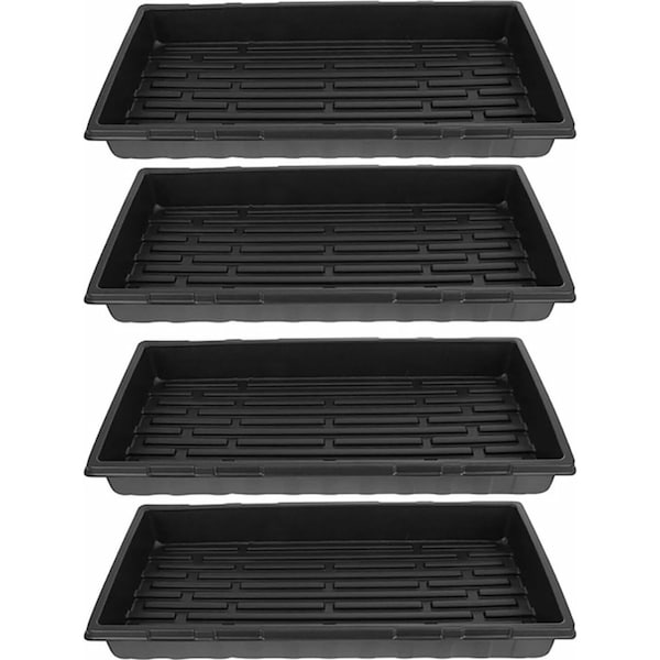 Garden Black Rectangle Seedling Propagation Tray - 10pcs