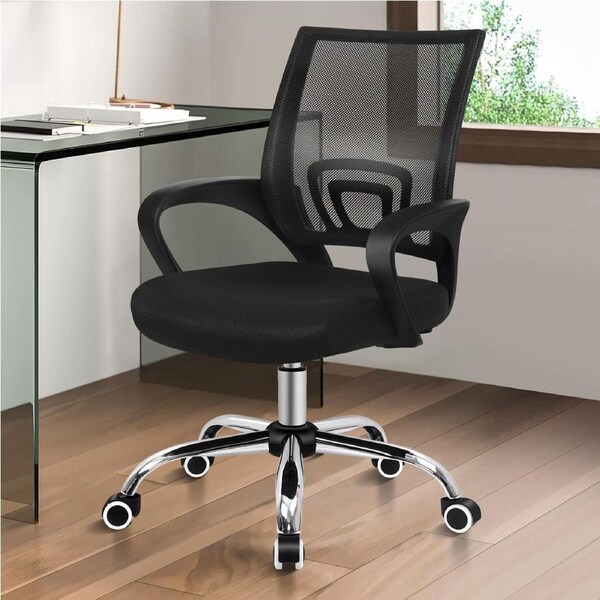ALFORDSON Office Chair Mesh Mid Back Black